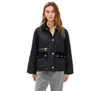 Barbour Veste matelassée Martha Barn pour femme, Noir/tartan classique, 4