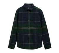 Barbour - Surchemise douce et chaude - Woodlane Brushed Check Overshirt Green Loch Tartan en Laine - Taille M - Vert Vert M