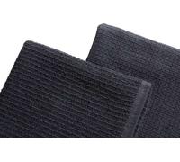 Barburys Serviette En Coton Réversible Noir