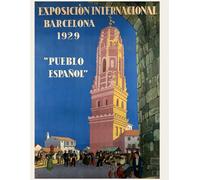Barcelona 1929: International Exhibition Poster Notebook: Pueblo Español · Spanish Modernisme Civic Design Journal