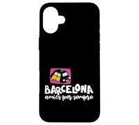 Barcelona Amics per Sempre Phrase Catalan Taxi Coque pour iPhone 16 Plus