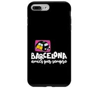 Barcelona Amics per Sempre Phrase Catalan Taxi Coque pour iPhone 7 Plus/8 Plus