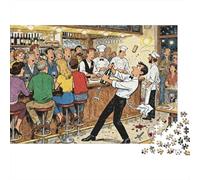 Barcelona Bodega Vinyle de Dégorgement de Bouteille Puzzle en Bois Imperméable DIY Puzzles De 1000 Pièces pour Adultes Coloré Jeux De Stimulants