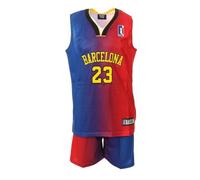 Barcelona Ensemble de basketball Bleu/Rouge Enfant Sport Zone 4 ans