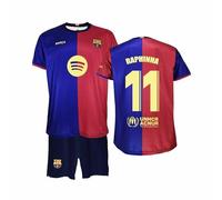 Barcelona FC Ensemble maillot et pantalon saison 2024/2025 - Réplique officielle sous licence Raphinha - Enfant Taille 6