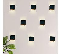 Barcelona LED 8 pcs 6w Applique Murale Intérieur/Extérieur,Applique Murale Extérieur Lumière Naturelle 3000K Aliques Murale LED Angle de Faisceau Réglable Étanche IP65