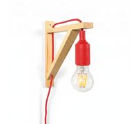 BARCELONA LED Applique Murale Bois Silicone Nordique YOJO Rouge