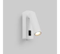 BARCELONA LED Applique murale intérieure 2 W orientable. Lampe de lecture lumière chaude 3000 K avec puce CREE. Design moderne en blanc. Lampe de chevet pour maisons et hôtels