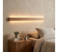BARCELONA LED Applique Murale LED Bois Naturel 100cm 26W Lumière Chaude 2700K Linéaire Installation Verticale ou Horizontale avec Driver Philips Éclairage Indirect pour Chambre Salon Couloir Escalier