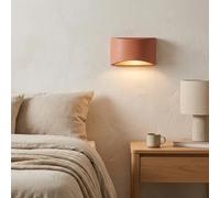 BARCELONA LED Applique Murale Raquel G9 Béton Rouge Up & Down | Texture Industrielle, Éclairage Bidirectionnel, Intérieur, Pour Salon Chambre Couloir Bureau, Style Minimaliste