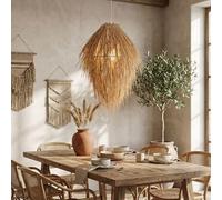 BARCELONA LED Applique murale style nordique en bois naturel avec abat-jour en santal et rotin, design japonais moderne, esthétique naturelle industrielle et classique, culot E27