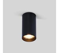 BARCELONA LED Applique Plafonnier Moderne "Sandy" en Aluminium - GU10 - Design Minimaliste - Noir - Éclairage Intérieur - Spot de Plafond Compact