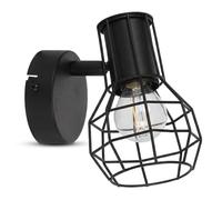 BARCELONA LED AZOR E14 Noir Cage Applique Plafonnier Orientable