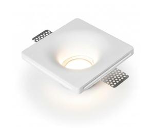 BARCELONA LED - Downlight LED Carré en Plâtre Trimless GU10 à Encastrer | Plafonnier Sans Cadre Peignable et Lavable | Spot Encastrable Design Minimaliste pour Intérieur IP20