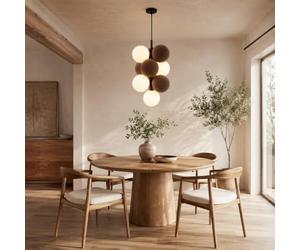 BARCELONA LED DRAC Suspension Acoustique Verticale G9 Marron