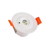 Barcelona LED - Lumière d'urgence Downlight 3 W LED encastrable Ø60 mm - Autonomie 3 heures, blanc froid 6000 K, IP20 d'intérieur pour maisons, bureaux, hôtels, commerces