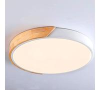 Barcelona LED Plafonnier LED 45 W blanc et bois CCT ø508 x 50 mm