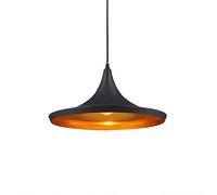 BARCELONA LED Suspension grande noire et dorée Kolding, luminaire en aluminium métallique, style classique moderne et vintage luxueux, E27, plafonnier pour salle manger, salon et cuisine