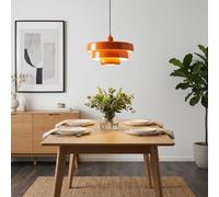 BARCELONA LED Suspension MACARRON Orange à 3 Niveaux, Métal Fer, Style Bauhaus Minimaliste, Éclairage Indirect Non Éblouissant, Classique Vintage Moderne et Luxe Contemporain E27