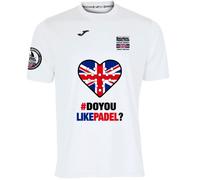 Barcelona Padel Tour - Joma Hommes Crew à Manches Courtes - Micro Mesh Respirant avec Le Cœur du Padel (FR/ES, Alpha/Lettres, TG, Taille Normale, Taille Normale, Britannique - Blanc)