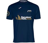 Barcelona Padel Tour | T-Shirt Technique Manches Courtes Joma Te Gusta el pádel | Homme | Estampage Spécial Padel | Toucher Doux et Séchage Rapide | Vêtements de Sport | Bleu Foncé, M