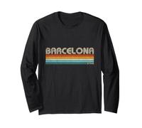 Barcelona Spain Retro Souvenirs Vacances Espagne Manche Longue