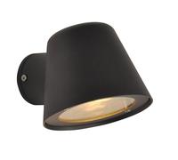BarcelonaLED Applique Murale Extérieure Intérieur Spot IP44 Aluminium Noir Résistant Style Moderne avec Ampoule GU10 5W 2700K Blanc Chaud pour Patio Jardin