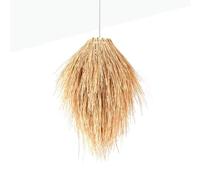 BarcelonaLED Plafonnier Suspension Osier Naturel Nid Rustique Abat-Jour Nordique Rotin Bambou Bois E27 pour Salle à Manger Salon Cuisine