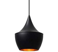 BarcelonaLED Suspension Luminaire Vintage Industrielle Nordique Plafonnier Suspendu E27 Rétro Eclairage Intérieur en Métal Aluminium Noir