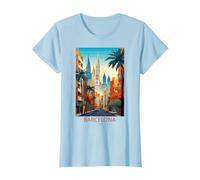 Barcelone Espagne amant voyage impression souvenir ville état art T-Shirt