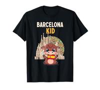 Barcelone Espagne Kid Cute Bull Souvenir Voyage T-Shirt