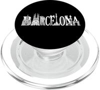 Barcelone Espagne Monuments de Vacances Silhouette Art PopSockets PopGrip pour MagSafe