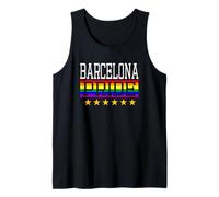 Barcelone Espagne Pride Gay Lesbian Queer LGBT Drapeau Arc-en-Ciel Débardeur