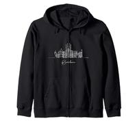 Barcelone Espagne Skyline Europe Souvenirs de voyage Sweat à Capuche