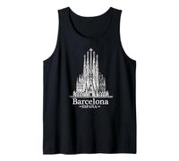 Barcelone Espagne Souvenir España Sagrada Familia Skyline Débardeur