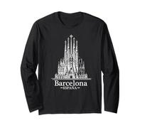 Barcelone Espagne Souvenir España Sagrada Familia Skyline Manche Longue