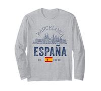 Barcelone Espagne Souvenir España Sagrada Familia Skyline Manche Longue