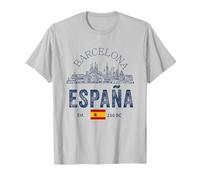 Barcelone Espagne Souvenir España Sagrada Familia Skyline T-Shirt