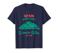 Barcelone Espagne Vacation Wander Often Go Far T-Shirt