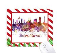 barcelone espagne ville aquarelle tapis de souris canne de noël du tapis.