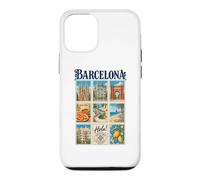 Barcelone Espagne Vintage Voyage Collage Catalogne Monuments Coque pour iPhone 12/12 Pro