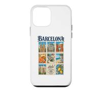 Barcelone Espagne Vintage Voyage Collage Catalogne Monuments Coque pour iPhone 12 Mini