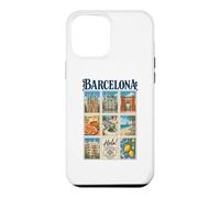 Barcelone Espagne Vintage Voyage Collage Catalogne Monuments Coque pour iPhone 12 Pro Max