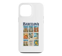 Barcelone Espagne Vintage Voyage Collage Catalogne Monuments Coque pour iPhone 13 Pro Max