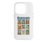Barcelone Espagne Vintage Voyage Collage Catalogne Monuments Coque pour iPhone 14 Pro