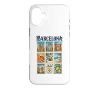 Barcelone Espagne Vintage Voyage Collage Catalogne Monuments Coque pour iPhone 16 Plus