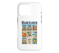 Barcelone Espagne Vintage Voyage Collage Catalogne Monuments Coque pour iPhone 16 Pro