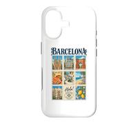 Barcelone Espagne Vintage Voyage Collage Catalogne Monuments Coque pour iPhone 17