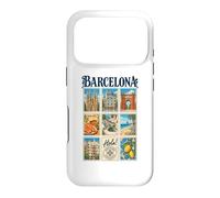 Barcelone Espagne Vintage Voyage Collage Catalogne Monuments Coque pour iPhone 17 Pro