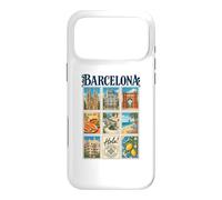 Barcelone Espagne Vintage Voyage Collage Catalogne Monuments Coque pour iPhone 17 Pro Max